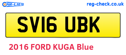 SV16UBK are the vehicle registration plates.
