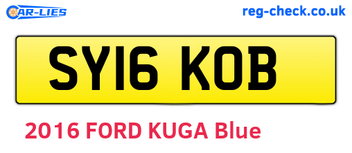 SY16KOB are the vehicle registration plates.