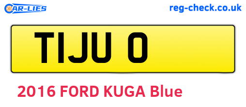 T1JUO are the vehicle registration plates.