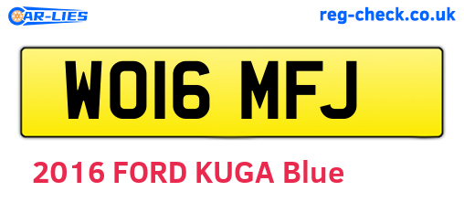 WO16MFJ are the vehicle registration plates.
