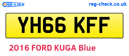 YH66KFF are the vehicle registration plates.