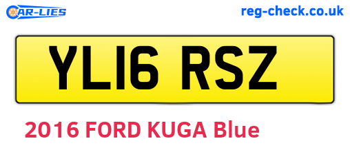 YL16RSZ are the vehicle registration plates.