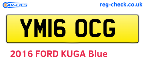 YM16OCG are the vehicle registration plates.