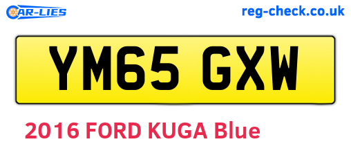 YM65GXW are the vehicle registration plates.