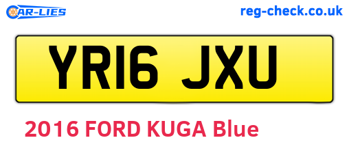 YR16JXU are the vehicle registration plates.