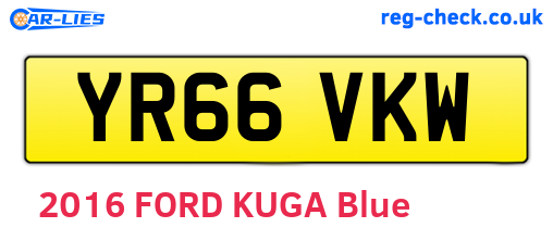YR66VKW are the vehicle registration plates.