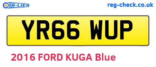 YR66WUP are the vehicle registration plates.