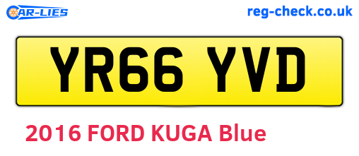 YR66YVD are the vehicle registration plates.