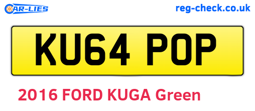 KU64POP are the vehicle registration plates.