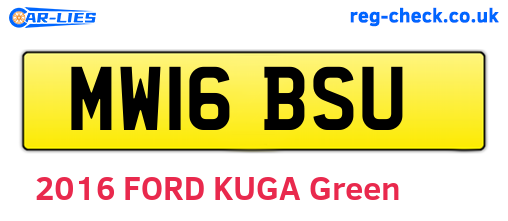 MW16BSU are the vehicle registration plates.