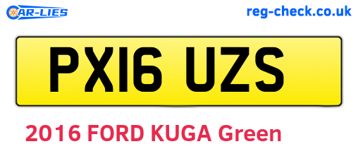 PX16UZS are the vehicle registration plates.