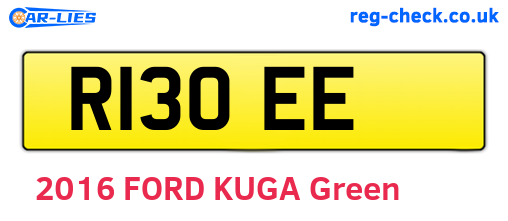 R13OEE are the vehicle registration plates.