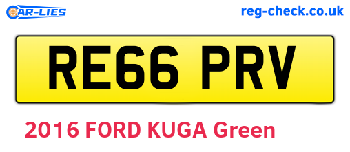 RE66PRV are the vehicle registration plates.