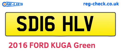 SD16HLV are the vehicle registration plates.