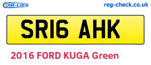 SR16AHK are the vehicle registration plates.