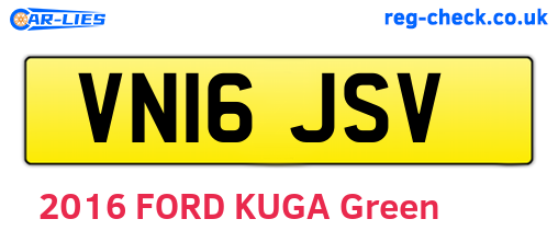 VN16JSV are the vehicle registration plates.