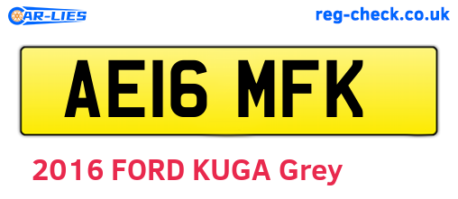 AE16MFK are the vehicle registration plates.