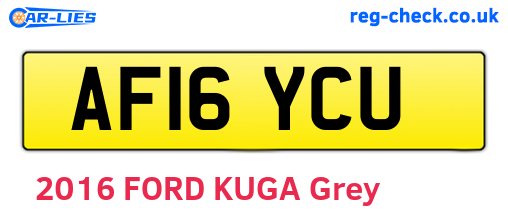 AF16YCU are the vehicle registration plates.