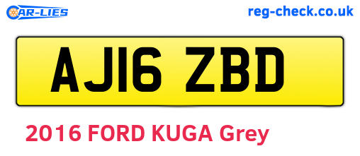 AJ16ZBD are the vehicle registration plates.