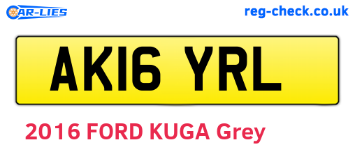 AK16YRL are the vehicle registration plates.