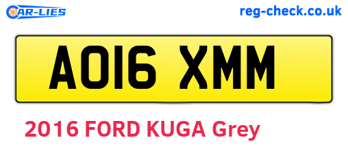 AO16XMM are the vehicle registration plates.
