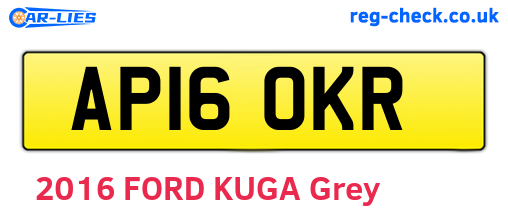AP16OKR are the vehicle registration plates.