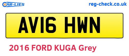 AV16HWN are the vehicle registration plates.
