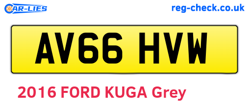 AV66HVW are the vehicle registration plates.