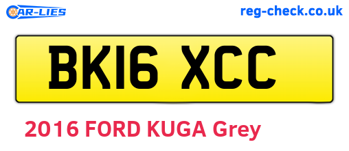 BK16XCC are the vehicle registration plates.