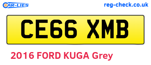 CE66XMB are the vehicle registration plates.