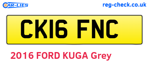 CK16FNC are the vehicle registration plates.
