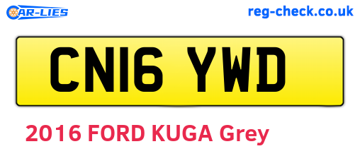 CN16YWD are the vehicle registration plates.