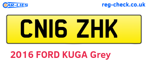 CN16ZHK are the vehicle registration plates.