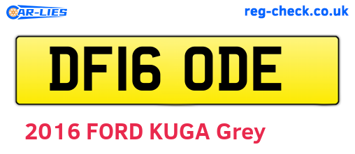 DF16ODE are the vehicle registration plates.