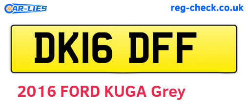 DK16DFF are the vehicle registration plates.