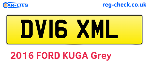 DV16XML are the vehicle registration plates.