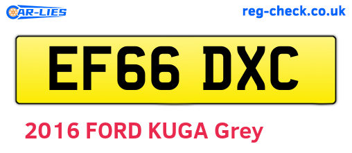 EF66DXC are the vehicle registration plates.