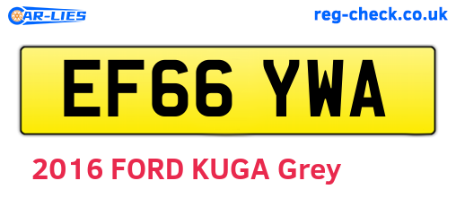 EF66YWA are the vehicle registration plates.