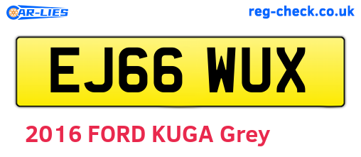 EJ66WUX are the vehicle registration plates.