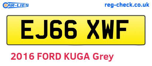 EJ66XWF are the vehicle registration plates.