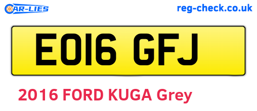 EO16GFJ are the vehicle registration plates.