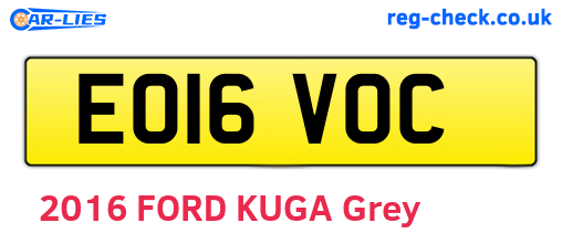 EO16VOC are the vehicle registration plates.