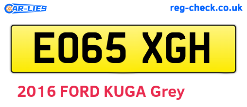EO65XGH are the vehicle registration plates.