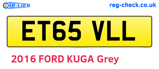 ET65VLL are the vehicle registration plates.