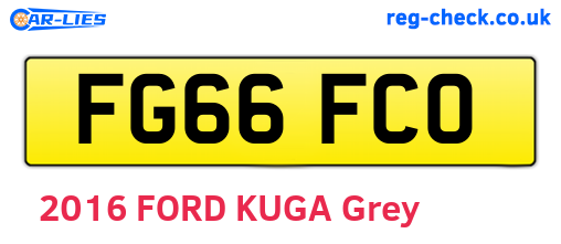 FG66FCO are the vehicle registration plates.