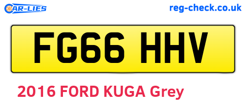 FG66HHV are the vehicle registration plates.