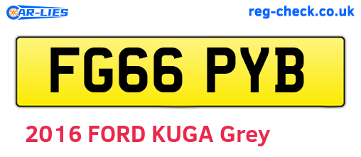 FG66PYB are the vehicle registration plates.