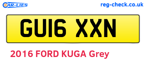 GU16XXN are the vehicle registration plates.