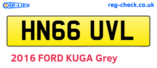HN66UVL are the vehicle registration plates.