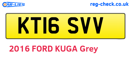 KT16SVV are the vehicle registration plates.